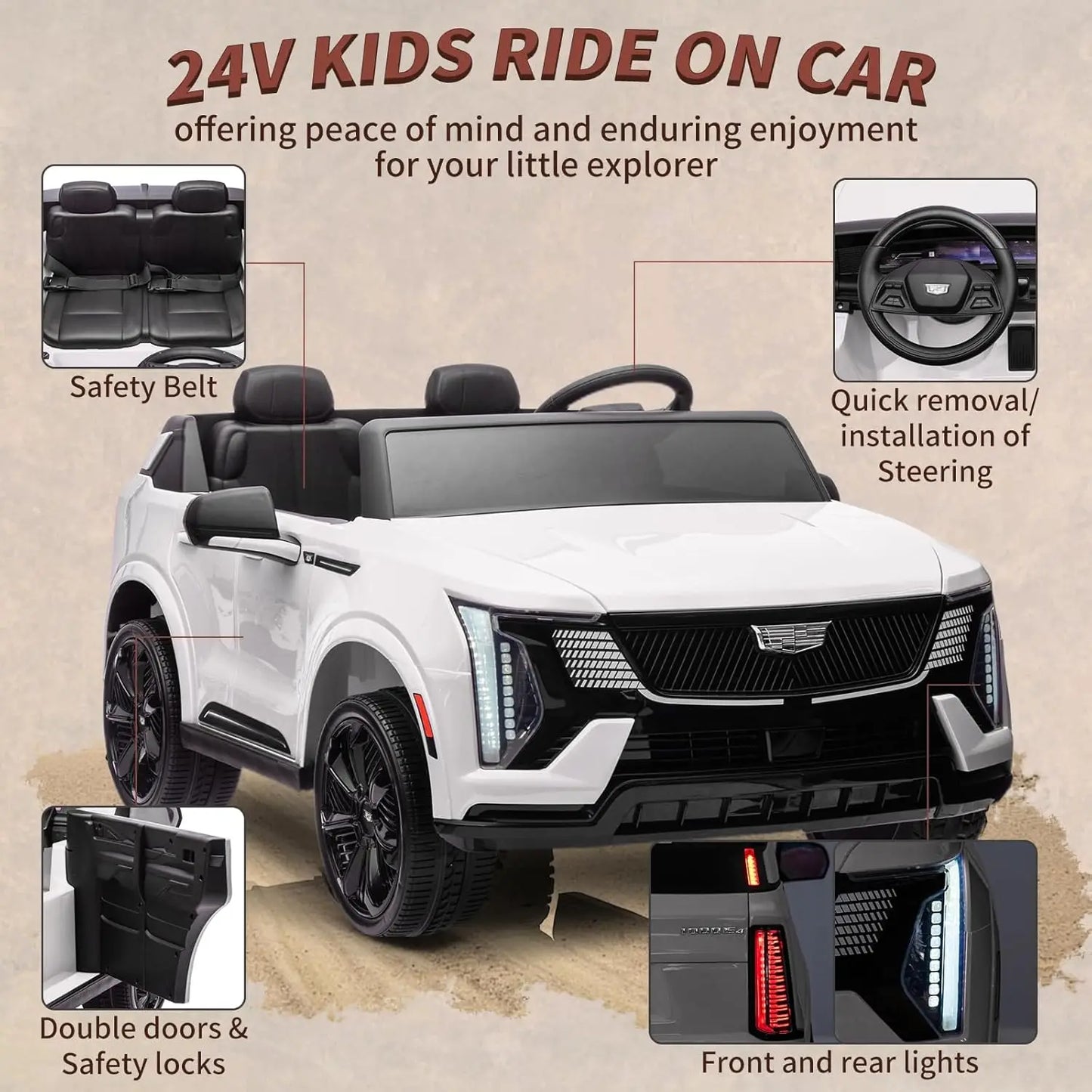 24V Licensed Kids Ride-On Car | 2 Seater, Remote & Suspension | Kids Rider