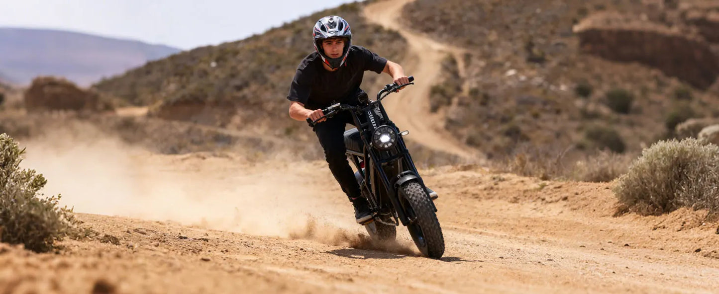 ESKUTE V100 Electric Dirt Bike | 1500W Peak | 48V 13Ah | 28 MPH| 60-Mile Range | Kids Rider