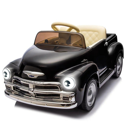 12V Vintage Retro Kids Ride-On Car with Suspension & Lights | Kids Rider(Age - 3 to 8 Years)