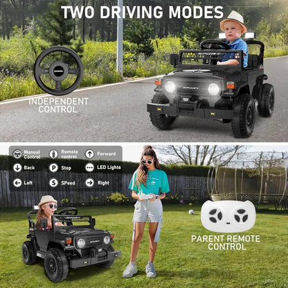 12V Kids Ride-On Jeep w/ Remote, Bluetooth & Suspension | Kids Rider(Age: 3 -12Y)