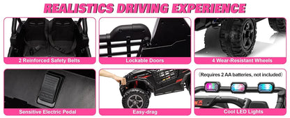 24V XL 2-Seater Kids Ride-On UTV 4WD w/ Remote | Off-Road UTV w/Long-Endurance Battery Power