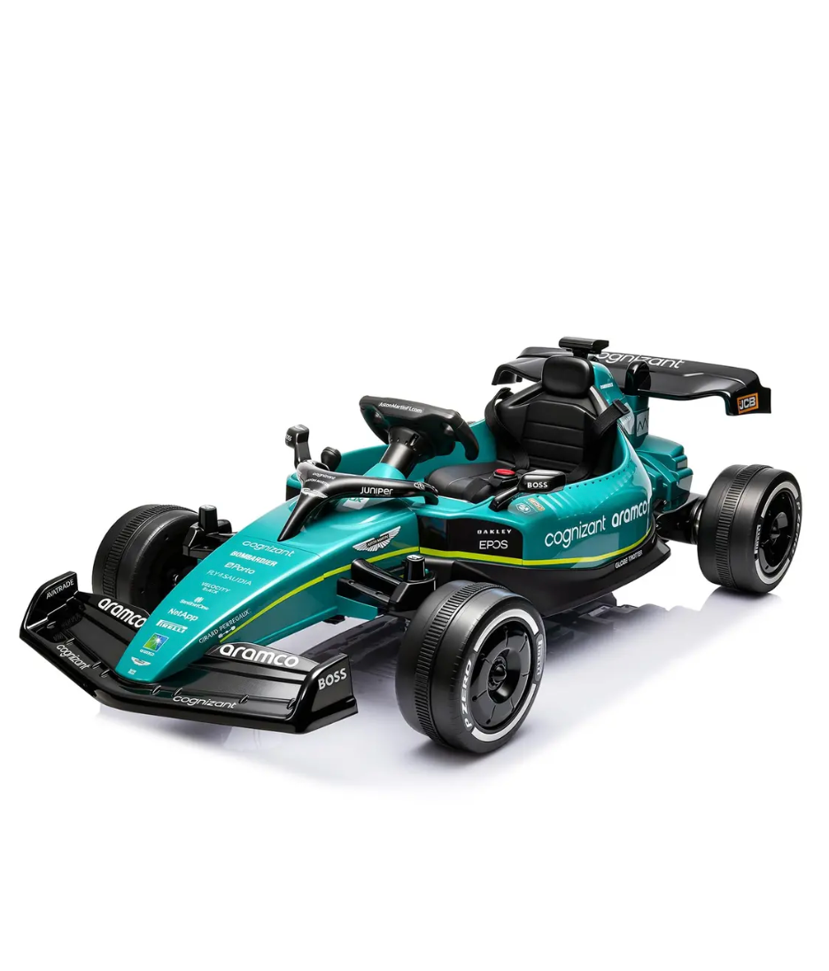 12V Aston Martin F1 Kids Ride-On Car with Parent Control | Real F1 Driving Car(4-12 Years Kid)