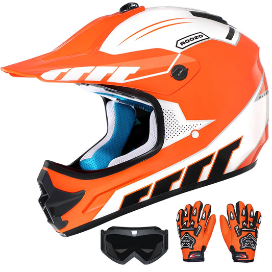 DOT Certified Kids Motocross Helmet for ATV, UTV & Dirt Bike | Kids Rider (3-14 Years)