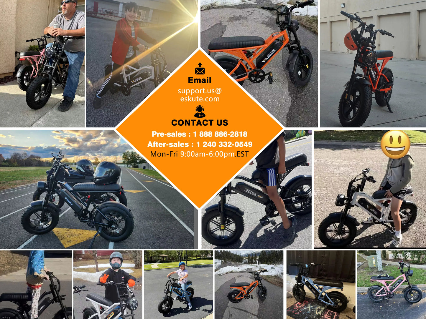 ESKUTE V100 Electric Dirt Bike | 1500W Peak | 48V 13Ah | 28 MPH| 60-Mile Range | Kids Rider