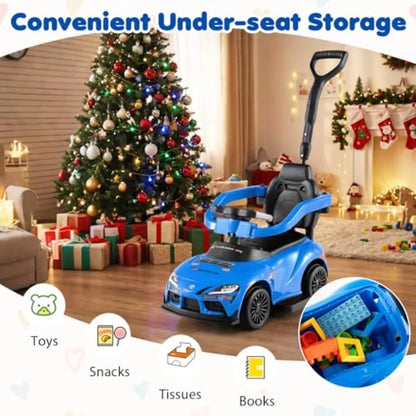 Costzon 3-in-1 Push Car for Toddlers w/ Safety Guardrail Handle Foot-to-Floor