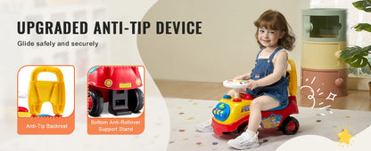 Toddler Ride-On Push Car Sit-to-Stand with Music | Kids Rider