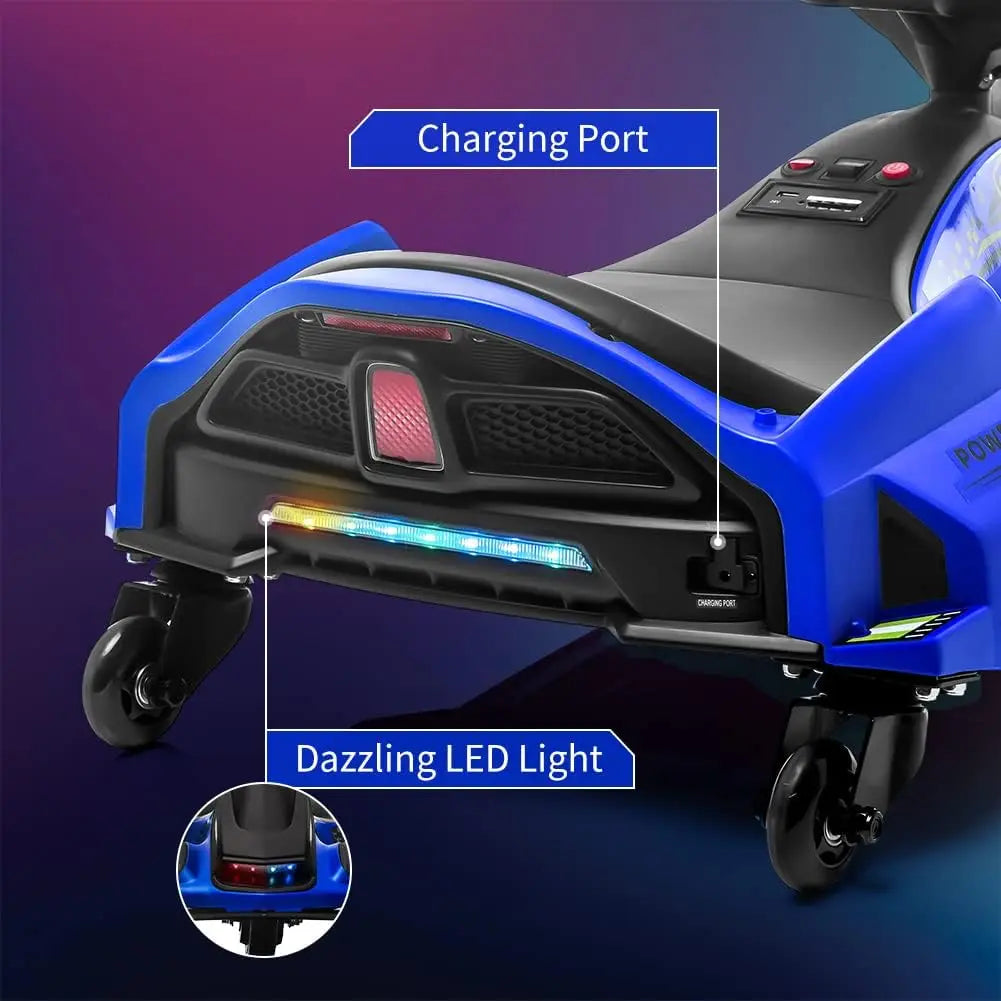 24V Kids Ride on Drift Car | Electric Drifting Go-Kart Up to 7.5 MPH(Age: 4-12Y)
