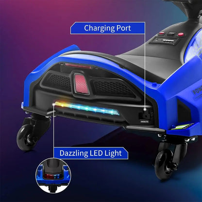 24V Kids Ride on Drift Car | Electric Drifting Go-Kart Up to 7.5 MPH(Age: 4-12Y)