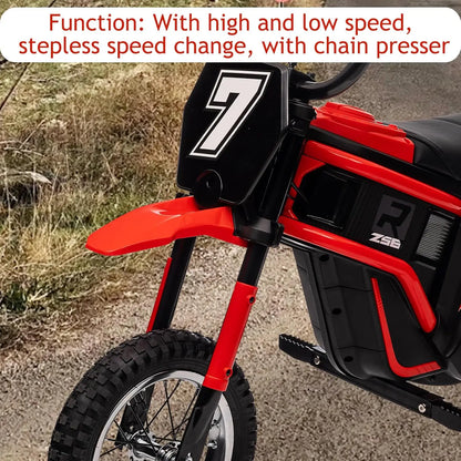 Ride On Motorcycle for Kids | 24V 350W High Speed Kids Electric Dirt Bike | Kids Rider