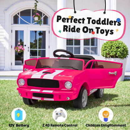 [Official Licensed] - 12V Shelby GT350 Kids Electric Car - 2WD W/ Parent Remote Control & Safety Belt - All-Terrain Ride-On