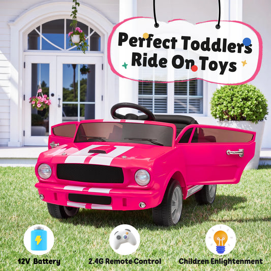 [Official Licensed] - 12V Shelby GT350 Kids Electric Car - 2WD W/ Parent Remote Control & Safety Belt - All-Terrain Ride-On