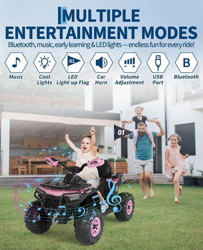 12V Kids Ride-on Electric ATV with Dual 45W Motors & Remote (Age: 3 - 9Y)
