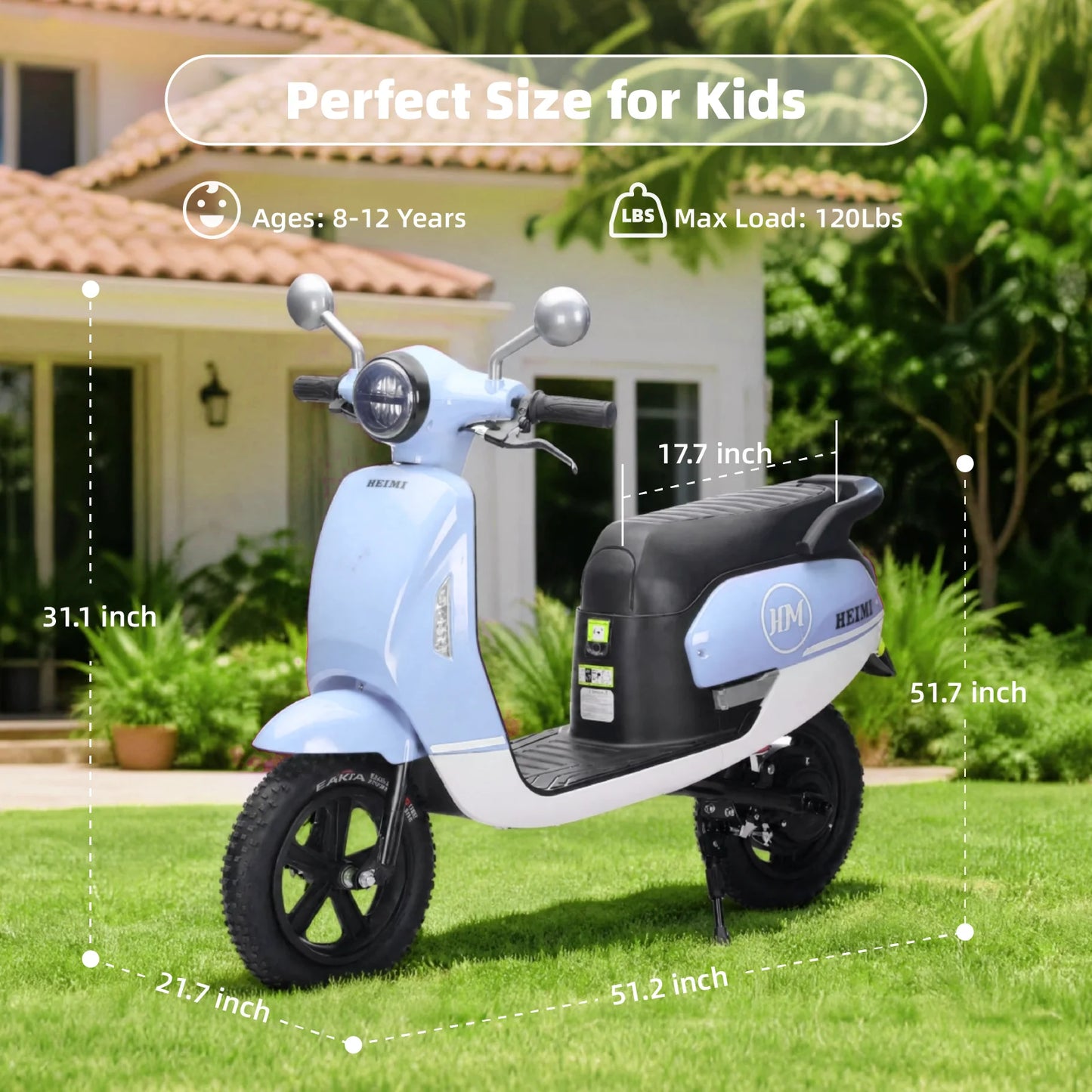 24V Kids Electric Scooter for Ages 6+ | 10 MPH Ride-On Bike | Kids Rider