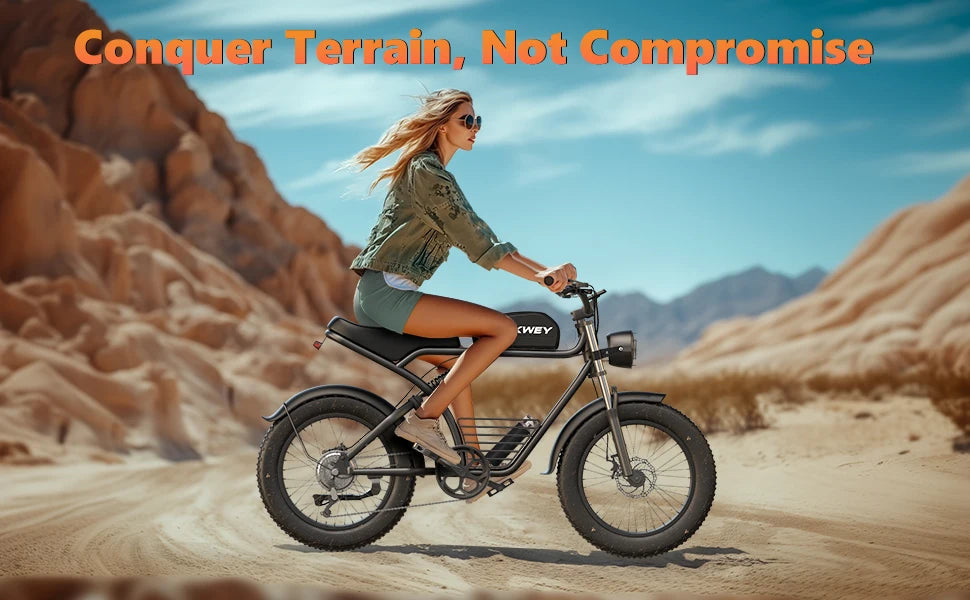 KICKWEY 48V K7 1500W Mountain Electric Bike for Teens & Adult - Fat Tire E-Bike