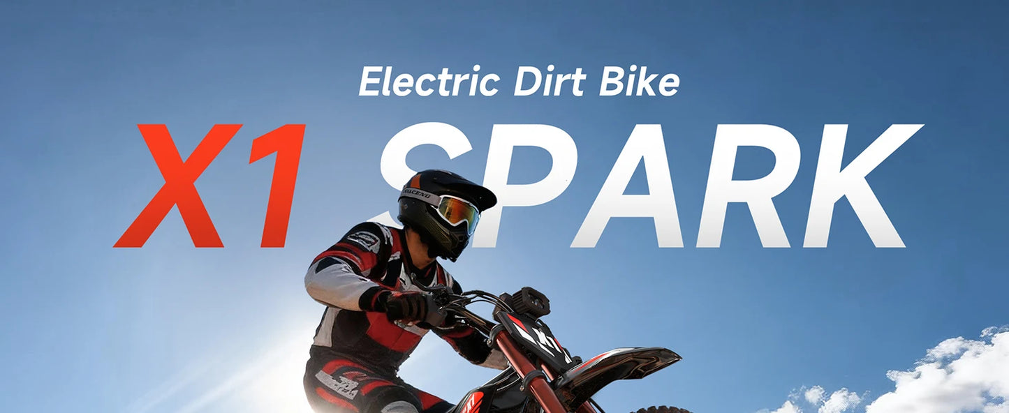 QRONGE X1 Spark 60V - 4500W Electric Dirt Bike for Teens & Adults | 50MPH w/Fat Tire Electric Motorcycle
