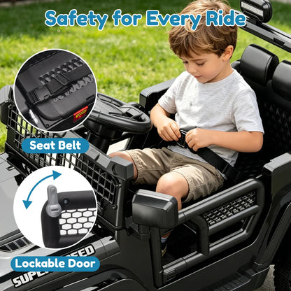 12V Kids Ride-On Car with Parent Remote | Spring Suspension | Kids Rider (Recommended Age: 2–6 Years)