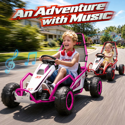 24V 400W Kids Electric Racing Go Kart Off-Road Ride On Car with Shock Absorber