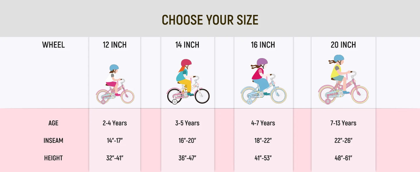 JOYSTAR Little Daisy Kids Bike for Girls & Boys | Doll Seat & Streamers | Ages 2–7 | Kids Rider