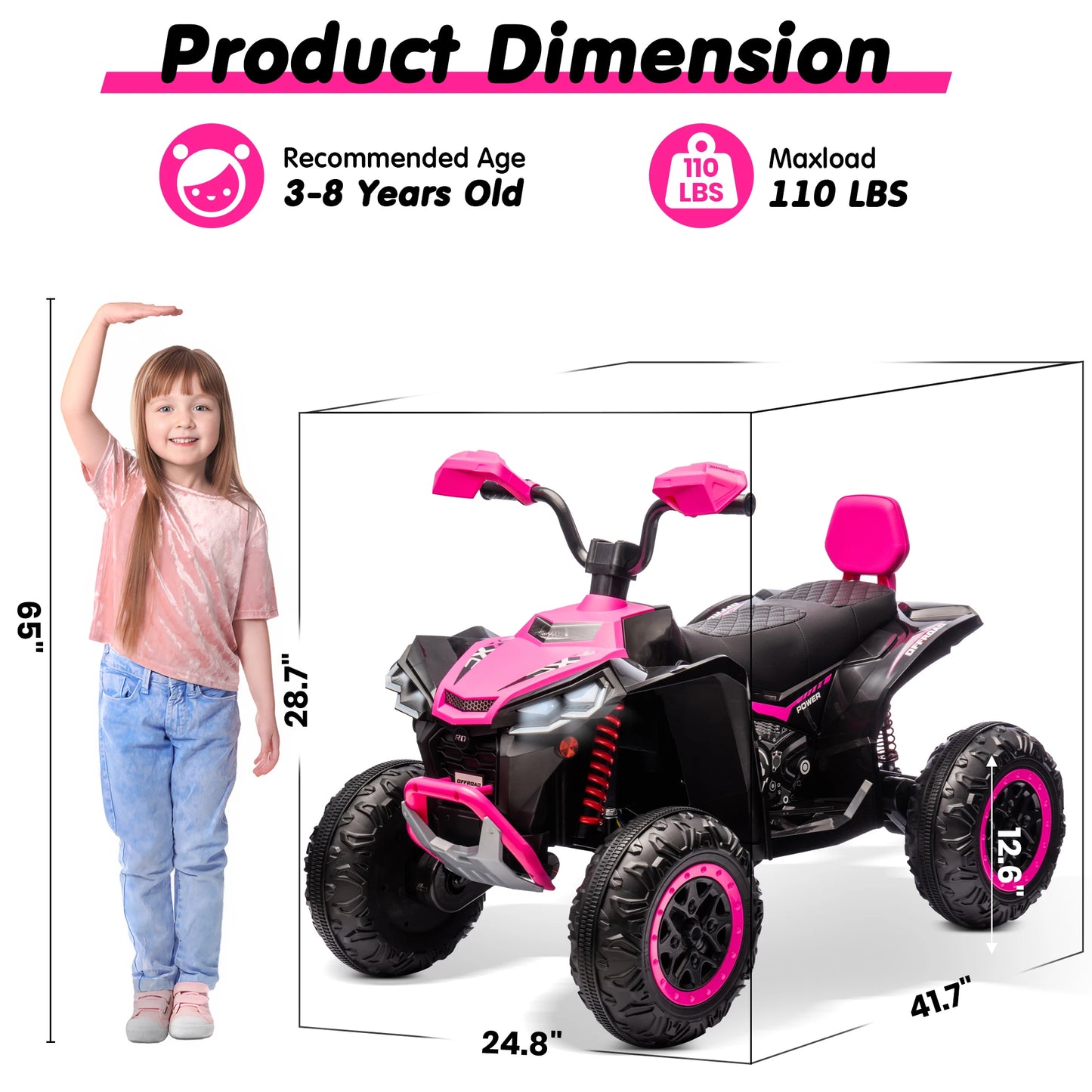 24V 2-Seater Kids ATV 800W Electric 4-Wheeler | Kids Rider