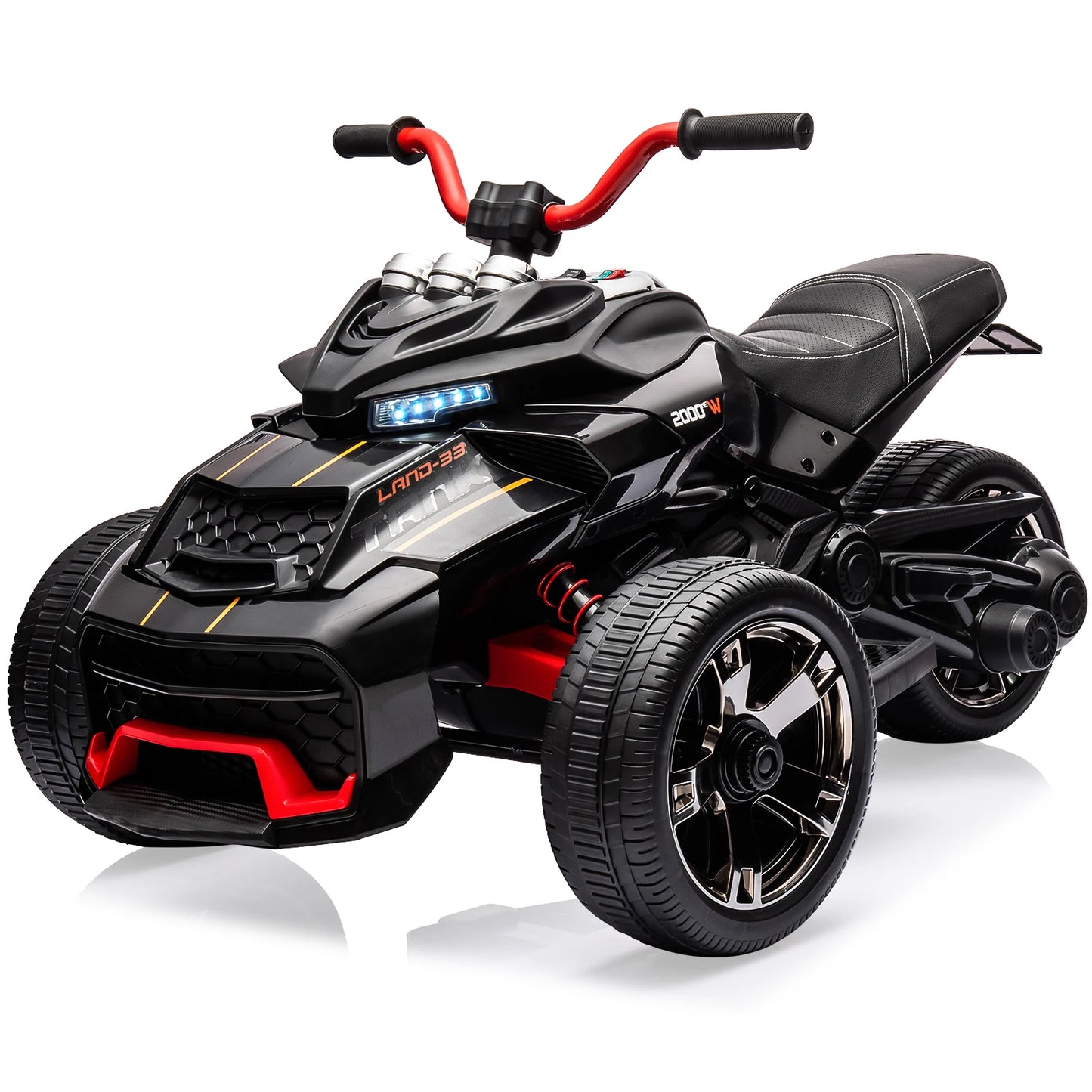 12V Kids ride-On 3-Wheel ATV Motorcycle w/ Lights & Music (Age: 2 to 8Y )