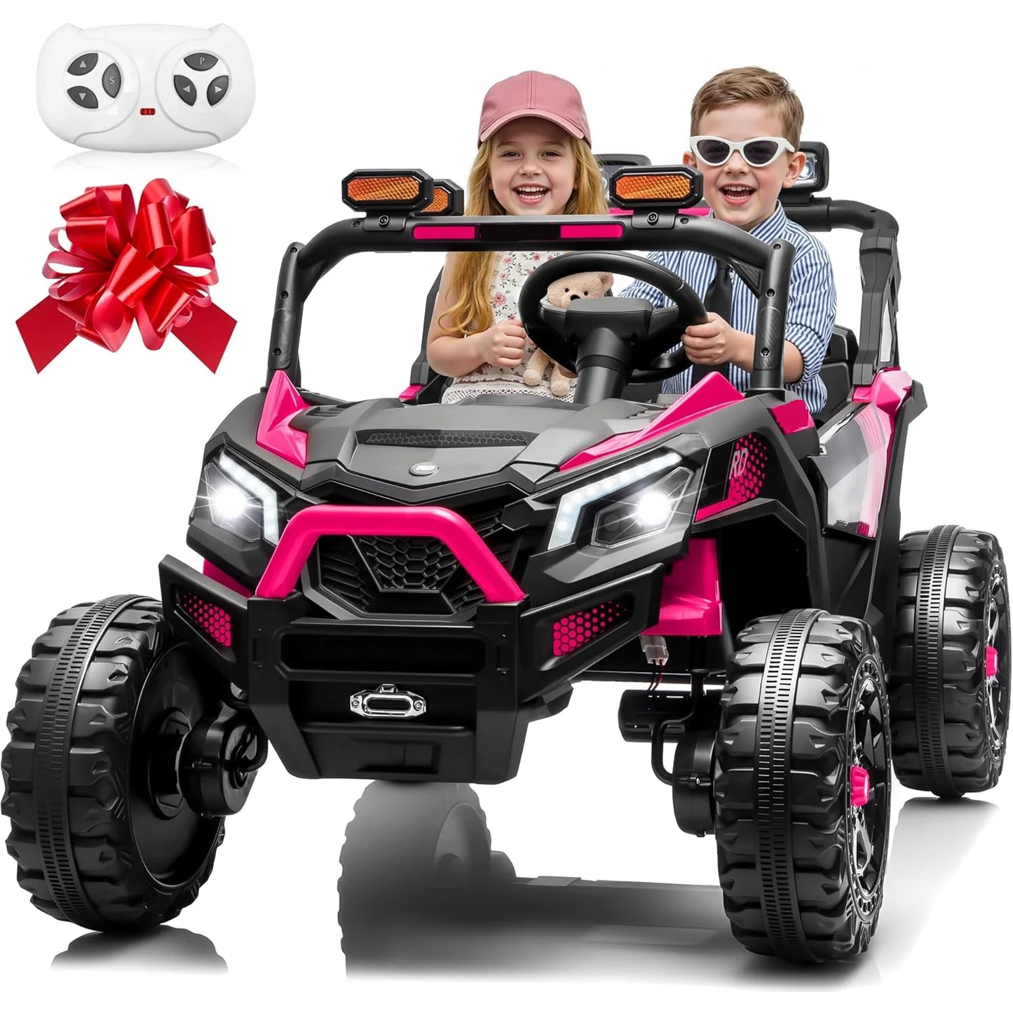 2 Seater 24V 4WD Kids Electric Ride-On UTV Off-Road Buggy with Remote | Best Gift for Kids Boys Girls