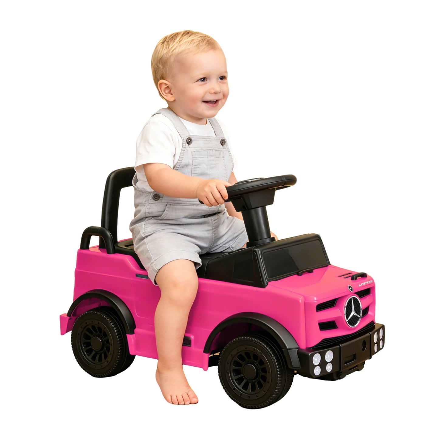 Mercedes-Benz Unimog Kids Push Car Ride-On Toy with Anti-Slip Wheels & Bumper Guards for Safety