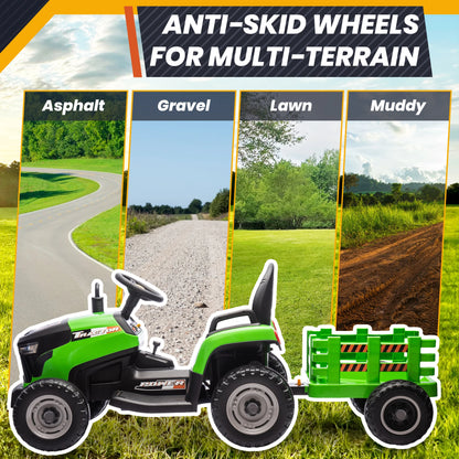 24V Kids Ride-On Tractor | 2 Seater with Parent Remote | Kids Rider