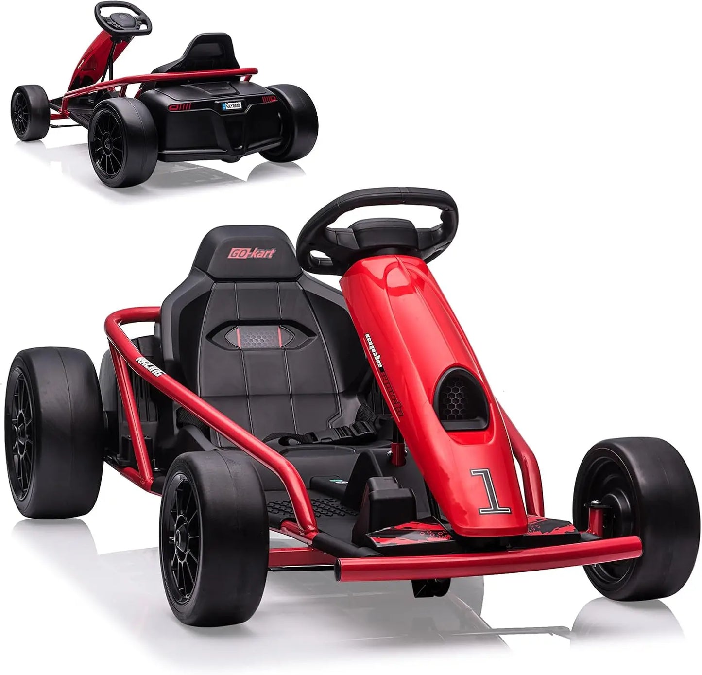 24V Kids Drift Go Kart | Dual 300W Motors | 8.1 MPH | Kids Rider (Age: 3 -12Y)