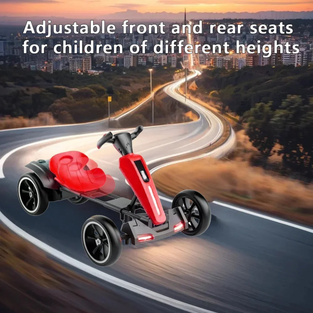 12V Electric Kids Racing Go Kart | Adjustable Seat | Kids Rider (Age: 3 to 8Y)