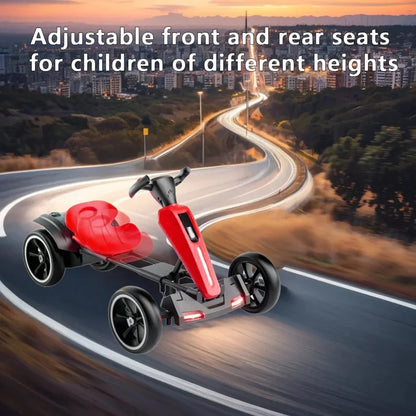 12V Electric Kids Racing Go Kart | Adjustable Seat | Kids Rider (Age: 3 to 8Y)