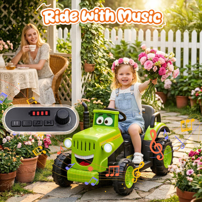 12V Ride-On Tractor | Electric Tractor for Toddlers & Kids | Kids Rider
