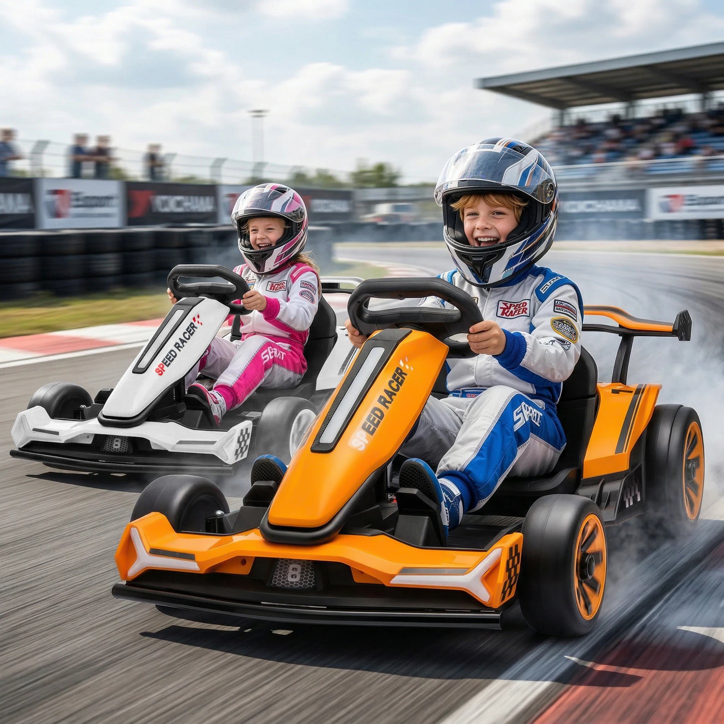 24V 360°Drift Go Kart for Kids | High Speed Drift Racing Car for Kids (Age: 5 to 14 Year)
