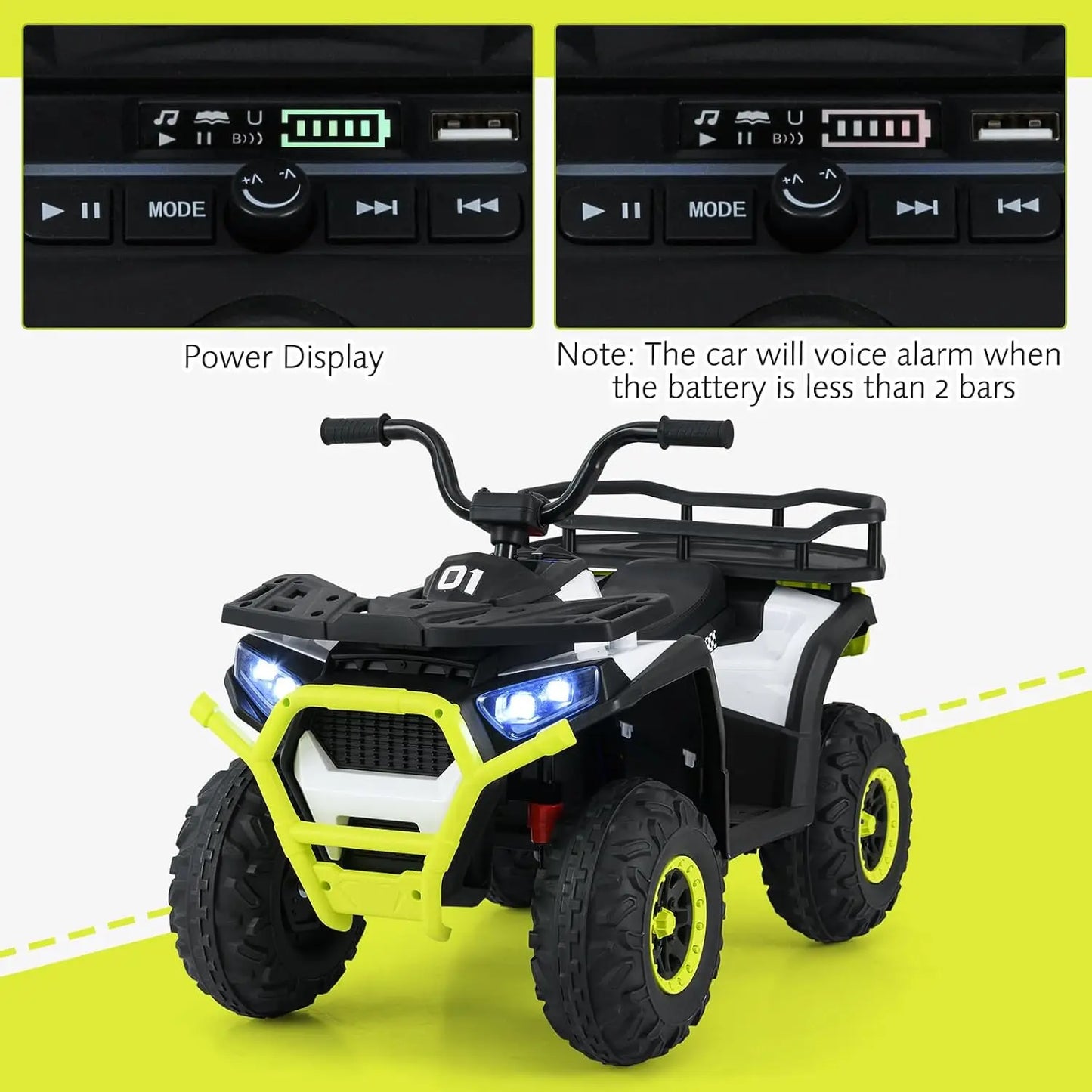 4x4 24V Ride-On ATV Quad With Spring Suspension | Best Off Road Ride for Kids
