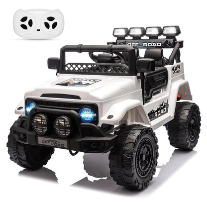 Lil Drivers 12V Kids Jeep Ride-On Truck w/ Remote & LED Lights