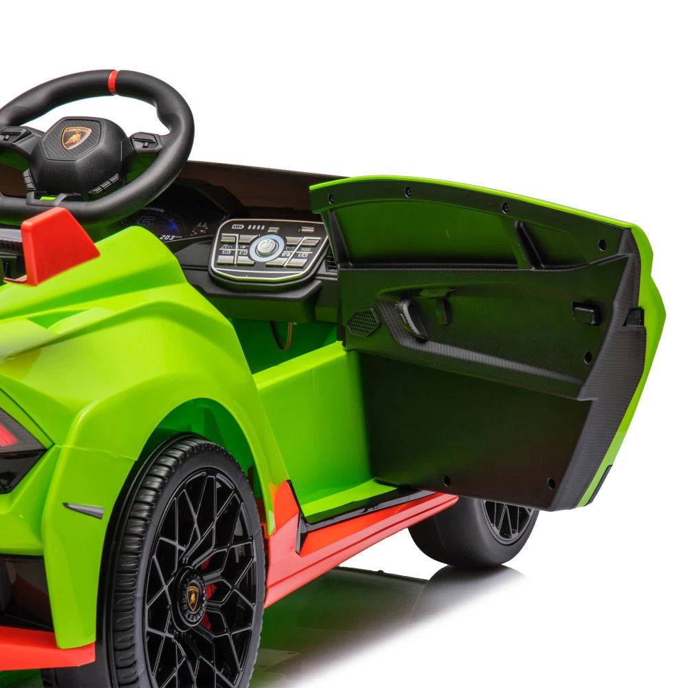 24V Licensed Lamborghini Huracan STO Kids Electric Ride-On Drift Car: 360° Spin