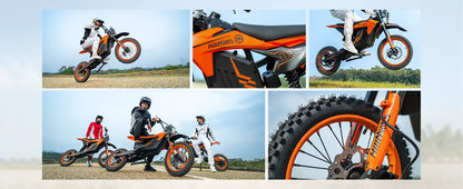 48V HillMiles MilePop Electric Dirt Bike for Teens Adults with Dual Suspension, Hydraulic Brakes, Off-Road Tires