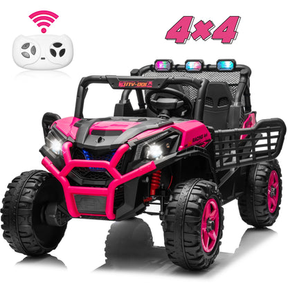24V XL 2-Seater Kids Ride-On UTV 4WD w/ Remote | Off-Road UTV w/Long-Endurance Battery Power