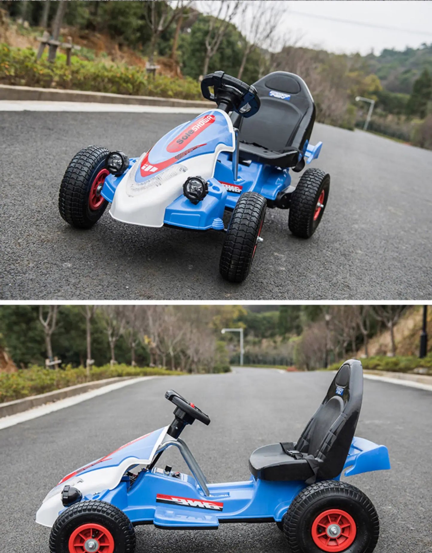 24V Kids Go Kart with Remote for Kids & Adults | Inflatable Tires | Kids Rider