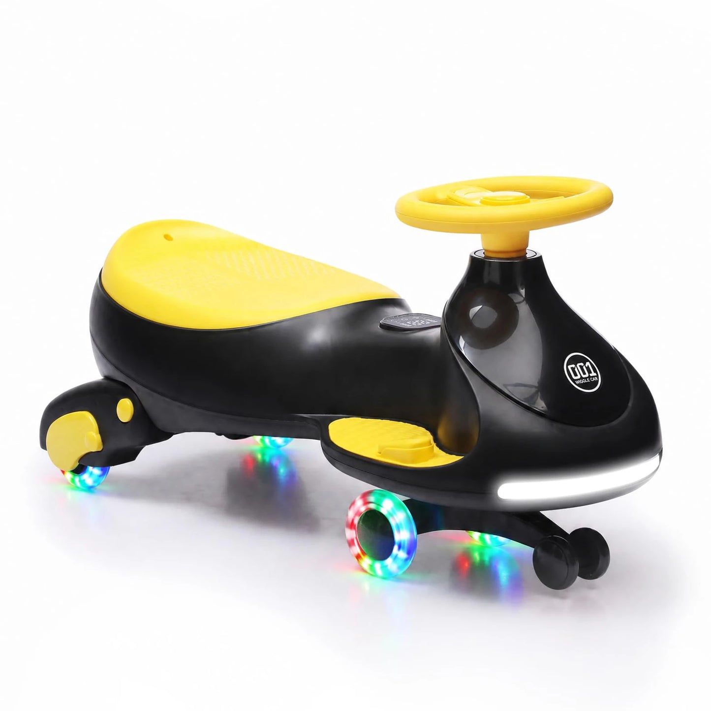12V 2-in-1 Electric Wiggle Car for Ages 2–6 | Flashing Wheels | 2 In 1 Ride On Swing Car With Pedal For Toddlers