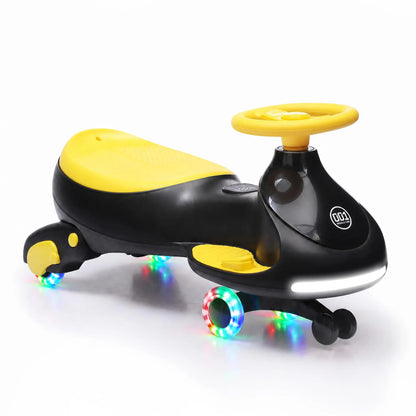 12V 2-in-1 Electric Wiggle Car for Ages 2–6 | Flashing Wheels | 2 In 1 Ride On Swing Car With Pedal For Toddlers