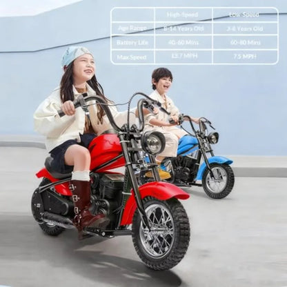 24V Kids Electric Dirt Bike for Ages 5+ | 15 MPH Ride-On Motorcycle | Kids Rider