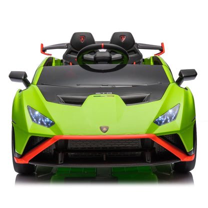 24V Licensed Lamborghini Huracan STO Kids Electric Ride-On Drift Car: 360° Spin