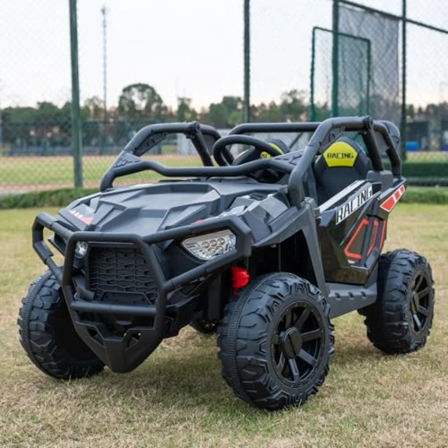 24V 2-Seater Kids Ride-On UTV Buggy w/ Remote & Wide Seats Off Road Ride for Boys(Age: 5+ Yrs))
