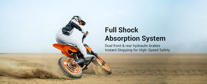 48V HillMiles MilePop Electric Dirt Bike for Teens Adults with Dual Suspension, Hydraulic Brakes, Off-Road Tires