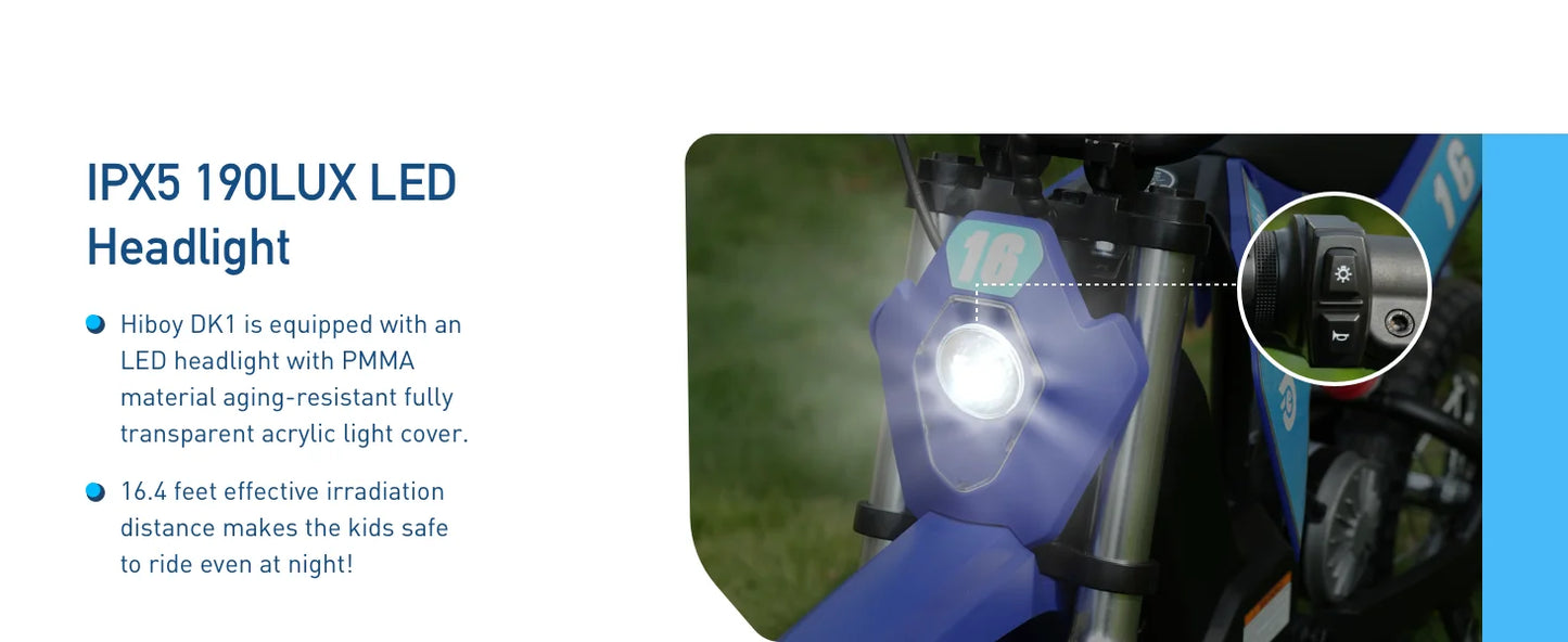Hiboy 36V 300W Electric Dirt Bike for Kids | 15.5 MPH | Kids Rider