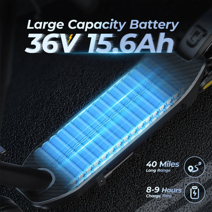 E8-10 Foldable Electric Scooter for Adults | 20 MPH & 40-Mile Range |1000W Peak | Kids Rider