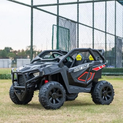 24V 2-Seater Kids Ride-On UTV Buggy w/ Remote & Wide Seats Off Road Ride for Boys(Age: 5+ Yrs))