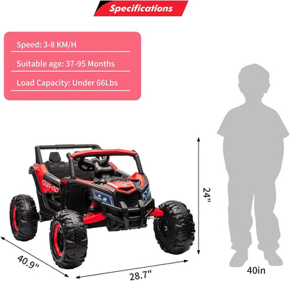 24V Electric UTV Ride-On Car | 400W, Suspension & Remote | Kids Rider
