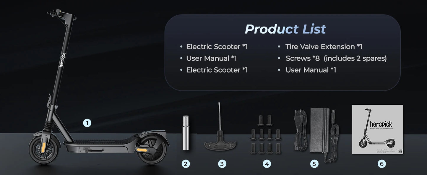 E8-10 Foldable Electric Scooter for Adults | 20 MPH & 40-Mile Range |1000W Peak | Kids Rider