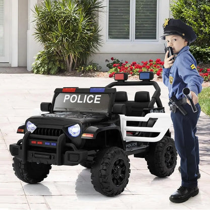 12V Kids Police Ride-On Jeep with Remote Control | Kids Rider